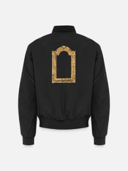Goldener Bilderrahmen - Unisex Bomberjacke - Schwarz