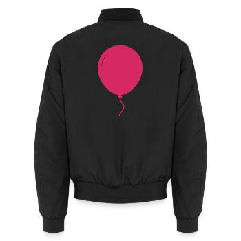 Ballonform - Unisex Bomberjacke - Schwarz - Hinten - AI Model Male 185 light (185cm)