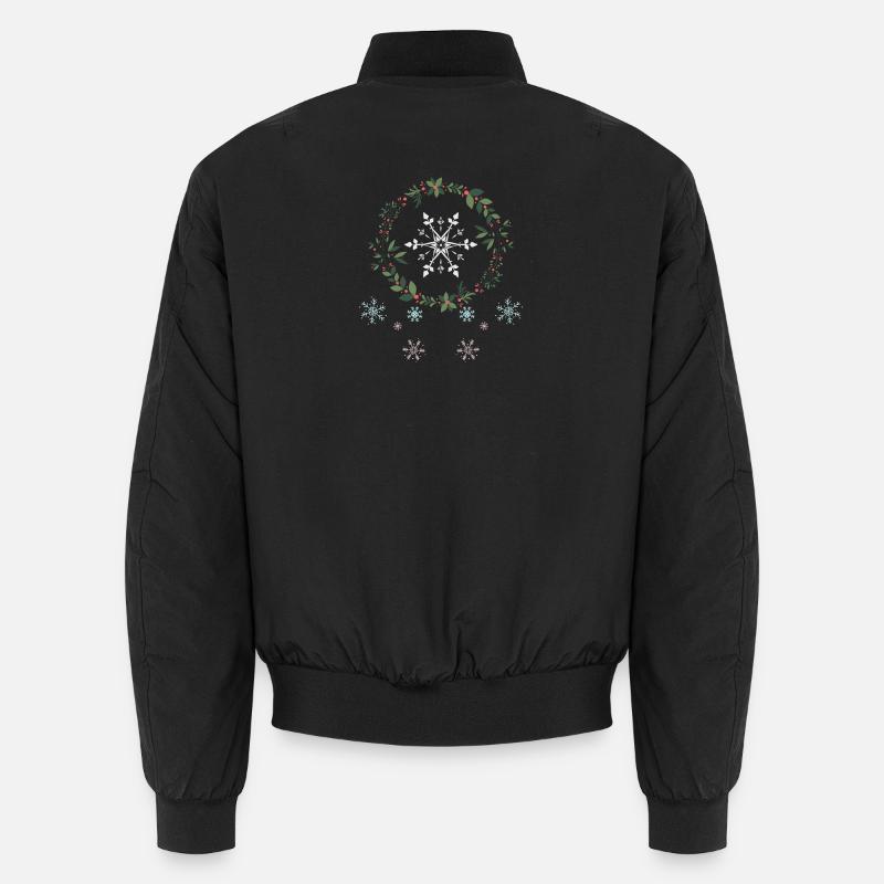 Flocons de neige - Bomber unisexe - noir