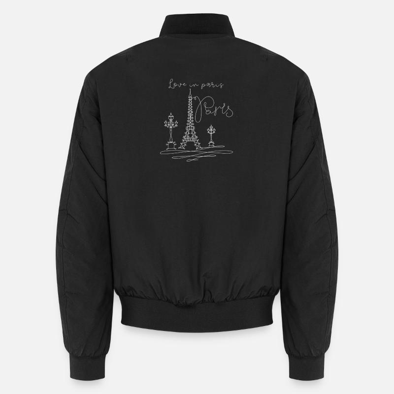 Love in Paris - Unisex Bomber Jacket - black