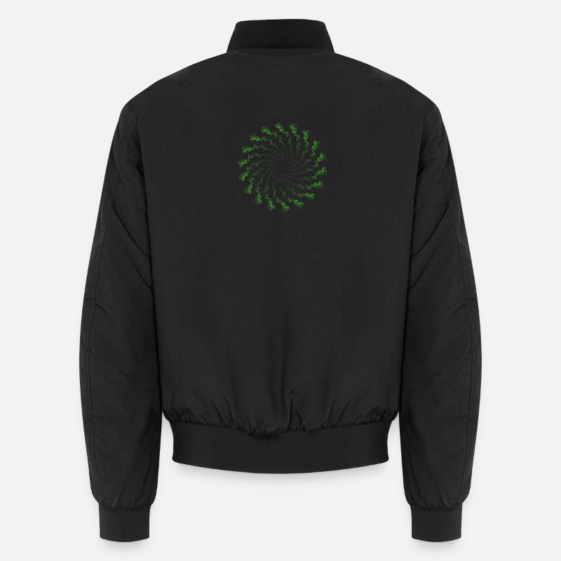 dotted shape rotated wind turbine green Unisex Bomber Jacket