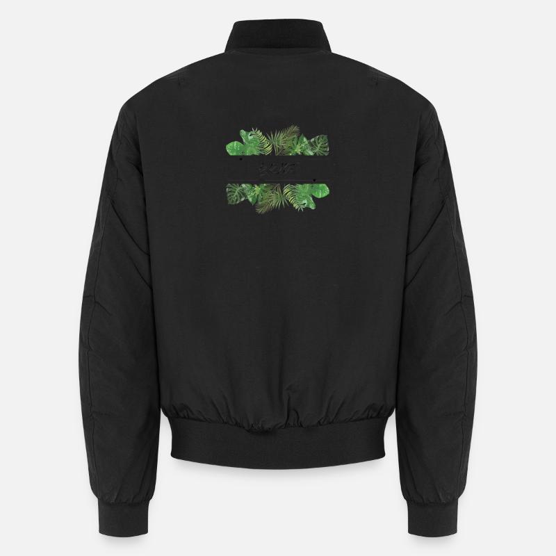 Feuilles de palmier vert mariée Bomber unisexe