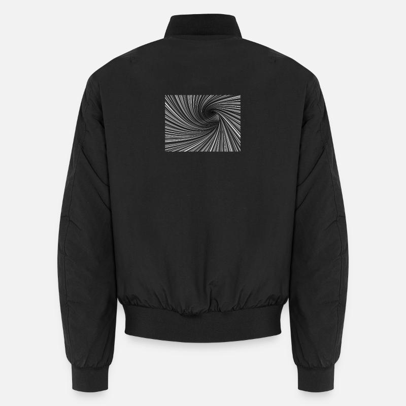 Tourbillon noir et blanc Bomber unisexe