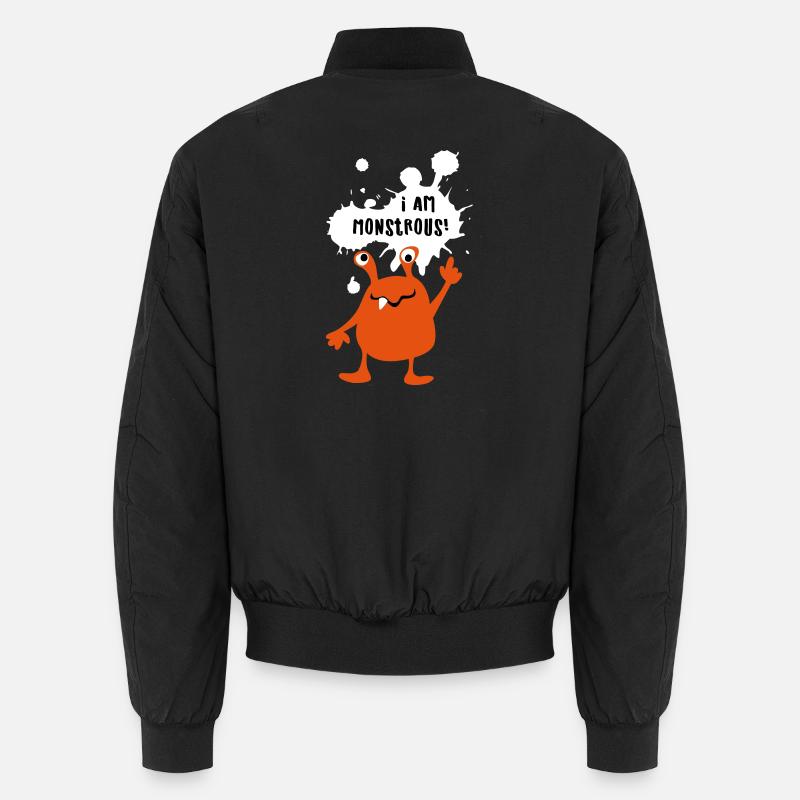 Monstre monstrueux monstrueux effrayant bande dessinée drôle Bomber unisexe