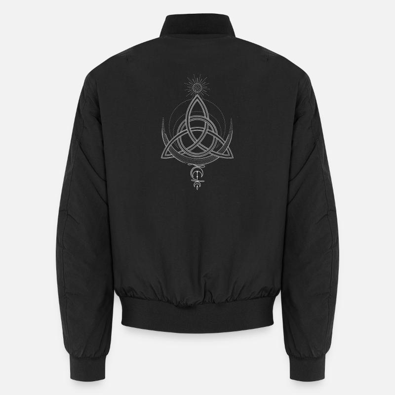 Trinity knot Triqueta Triquetra - Unisex Bomber Jacket - black