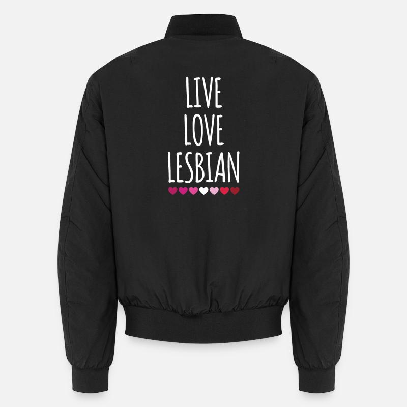 Vivre. Amour. Lesbienne. - Bomber unisexe - noir