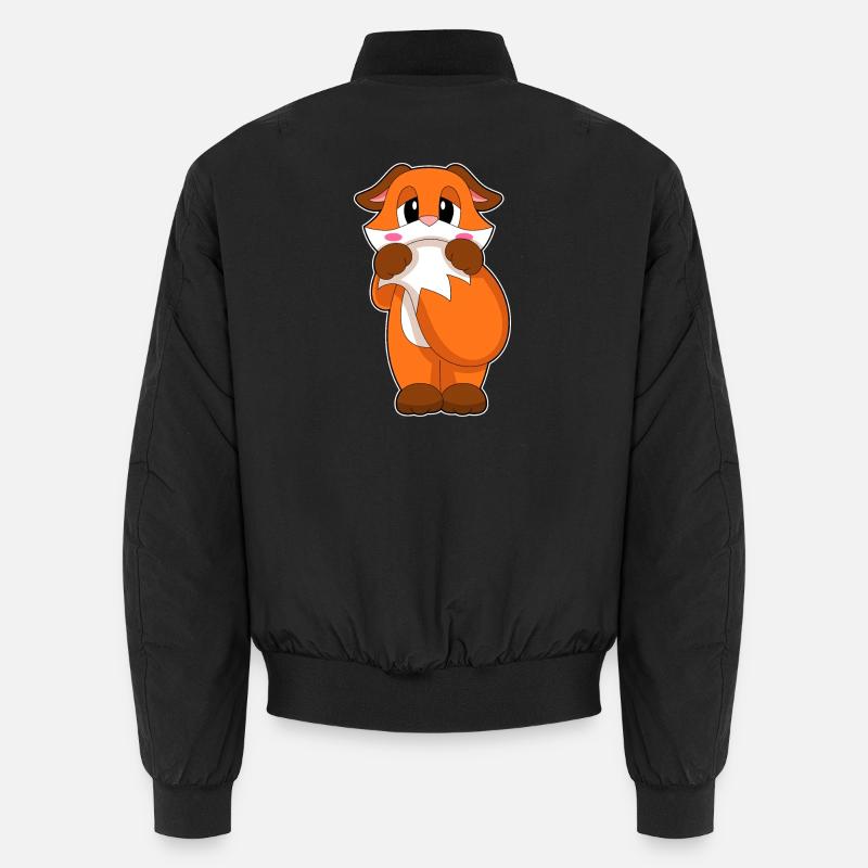 Fuchs Schüchtern - Unisex Bomberjacke - Schwarz