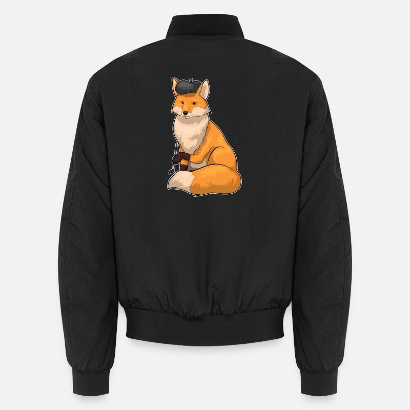 Fuchs Maler Pinsel Malen - Unisex Bomberjacke - Schwarz