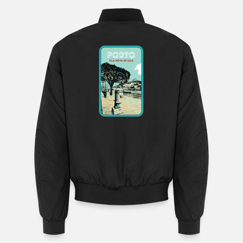 Vila Nova de Gaia: Blick auf Porto Unisex Bomberjacke