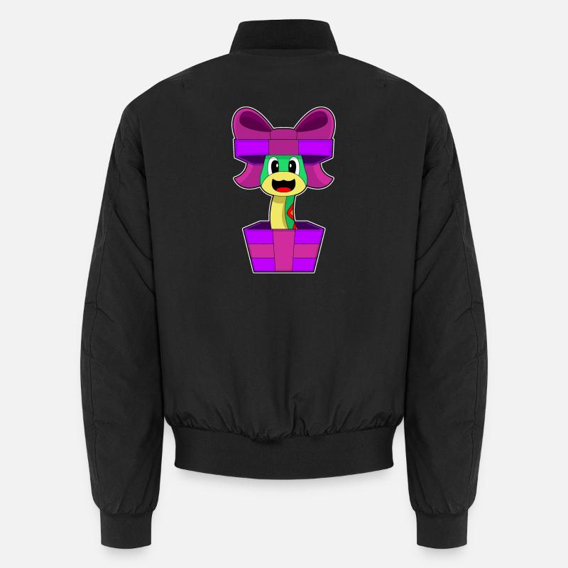 Snake Christmas Package - Unisex Bomber Jacket - black