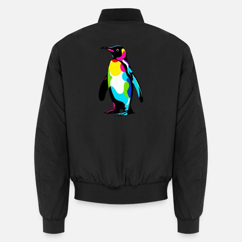 Pinguin - Unisex Bomberjacke - Schwarz