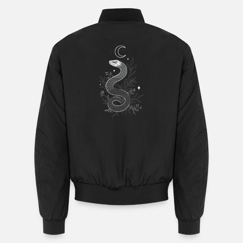 Schlange mit Gräsern im Herbst Unisex Bomberjacke