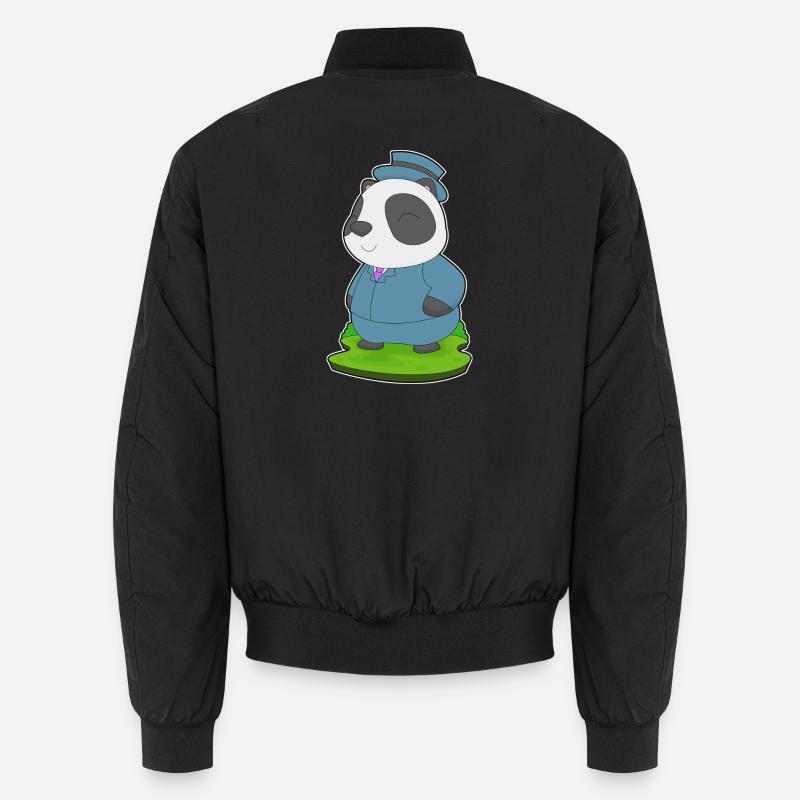 Panda Groom Wedding Suit Unisex Bomber Jacket