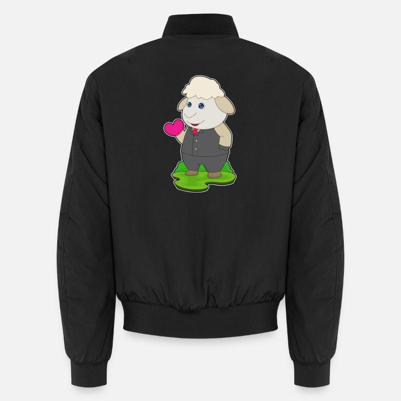 Sheep Groom Suit Wedding Unisex Bomber Jacket