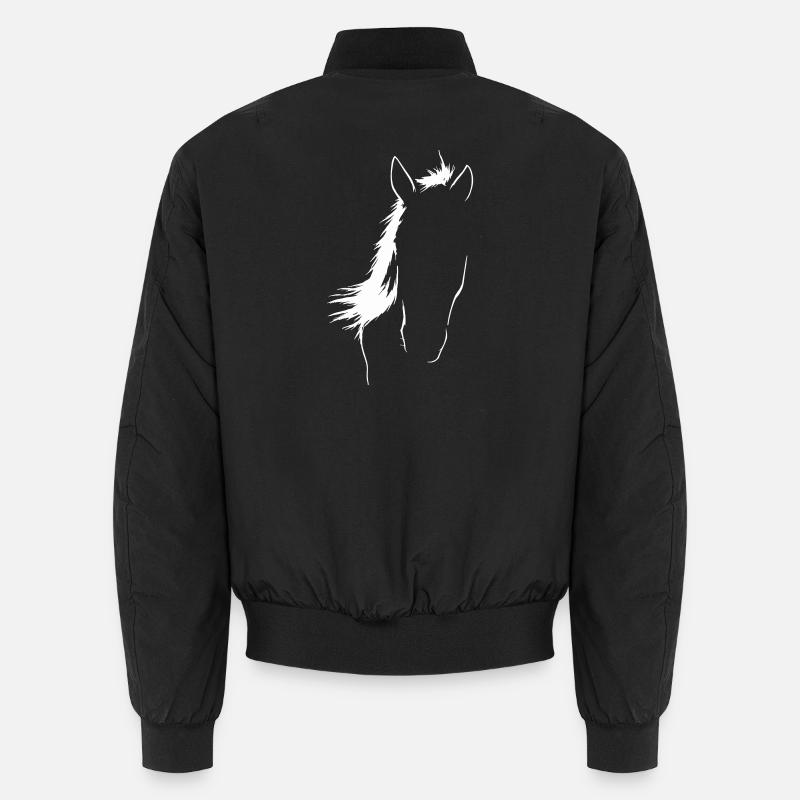 Art de la silhouette de cheval élégant Bomber unisexe