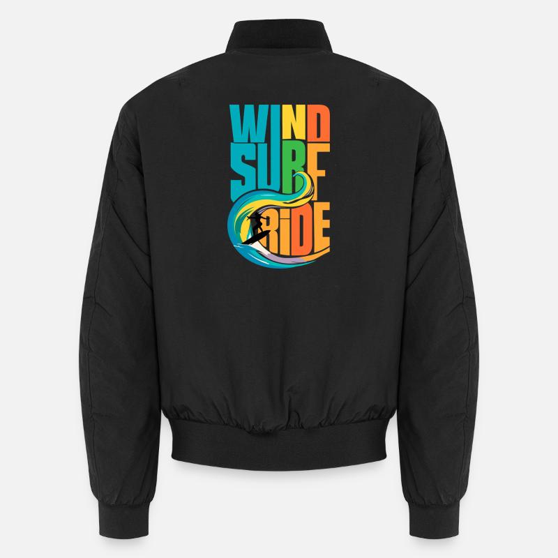 Windsurf Ride coloré Action Art - Eaux vibrantes Bomber unisexe