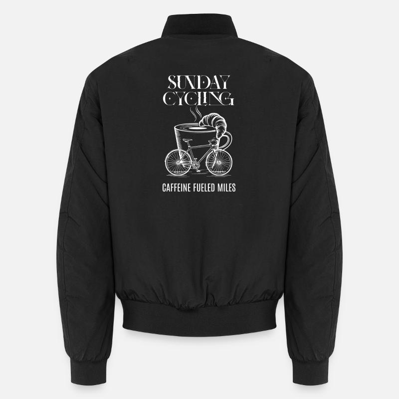 Koffeinhaltige Meilen - Unisex Bomberjacke - Schwarz