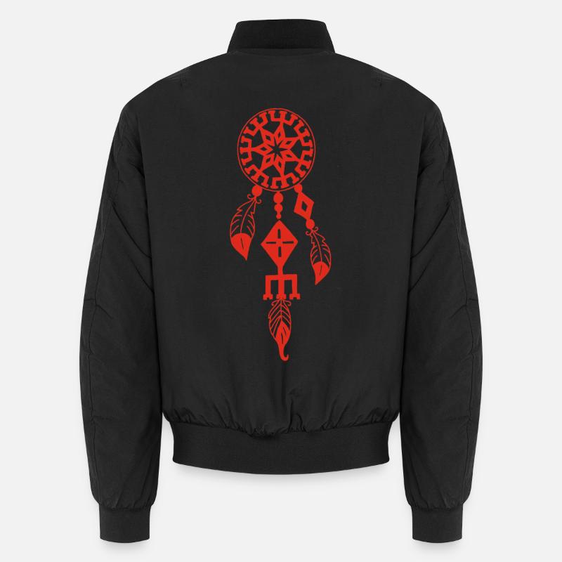 Roter Traumfänger - Unisex Bomberjacke - Schwarz
