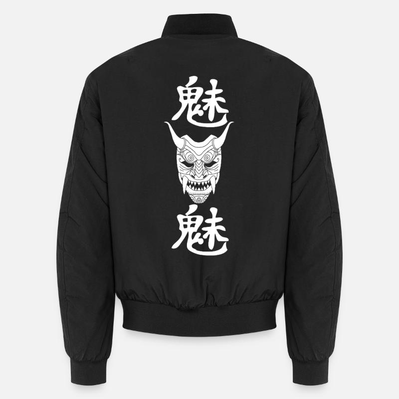 Japanischer weißer Dämon Unisex Bomberjacke