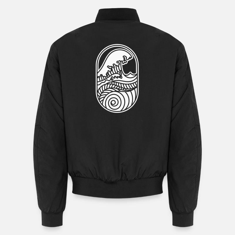 Your New Wave – Coast, Sun & Surf Vibes Unisex Bomber Jacket