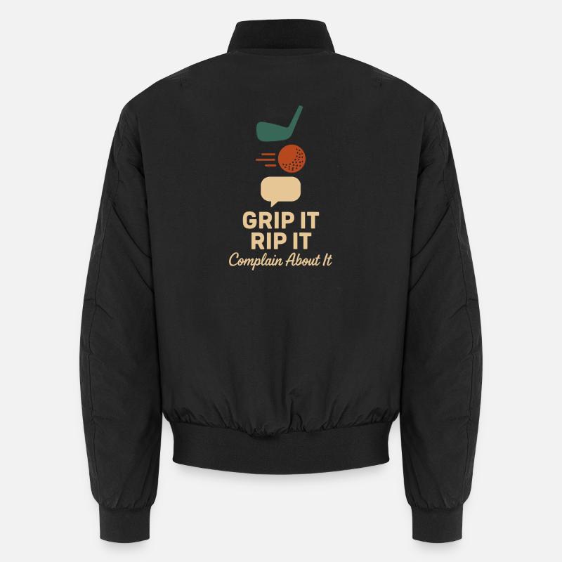 Funny golf humor, sarcastic dad, Unisex Bomber Jacket
