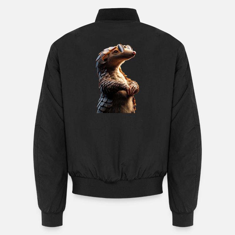Pangolin Pangolin Pine Cone Pangolins - Unisex Bomber Jacket - black