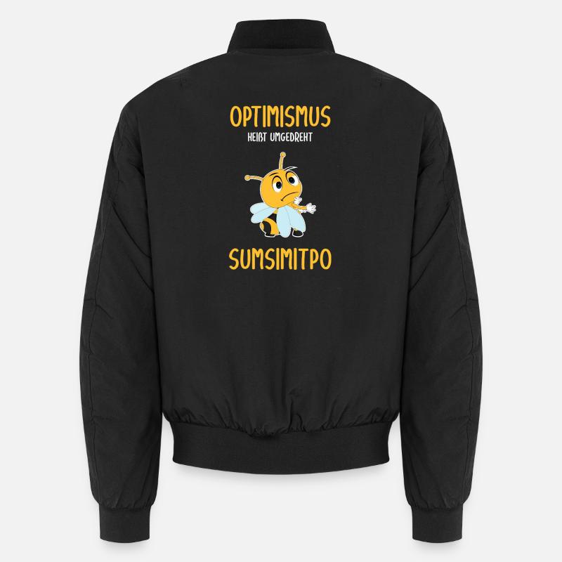 Funny Comic Bee Sumsimitpo - Unisex Bomber Jacket - black