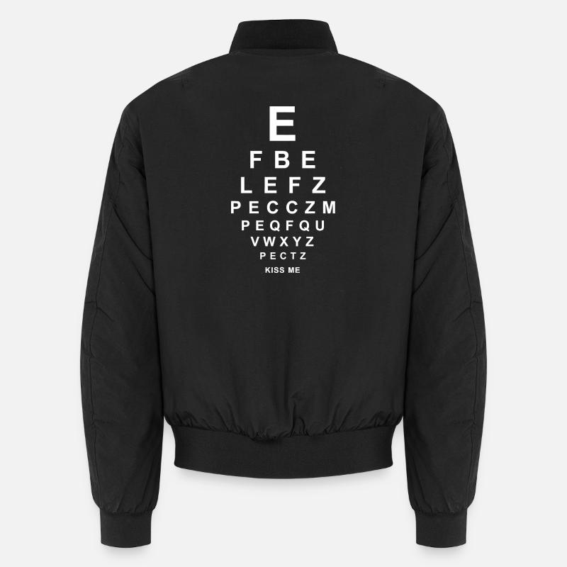 Eye Test - Kiss Me - Unisex Bomber Jacket - black