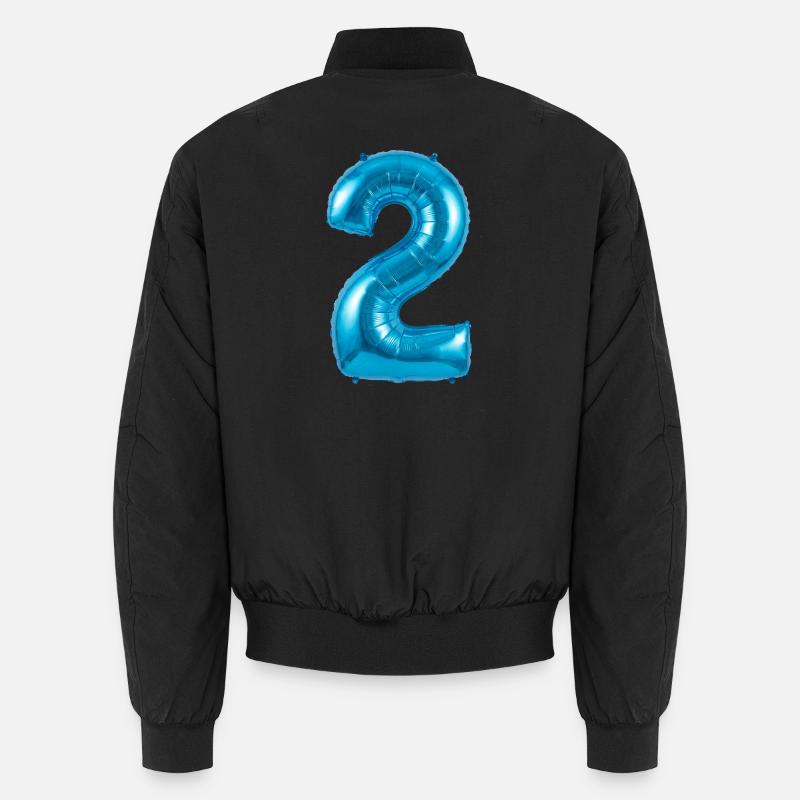 2nd Birthday, Second Birthday Balloon Helium Unisex Bomber Jacket
