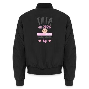 Tata en 2026 Veuillez Patienter  - Bomber unisexe - noir - Dos - AI Model Male 185 light (185cm)