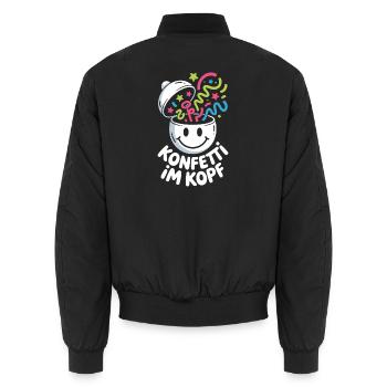 Konfetti Im Kopf Karneval Fasching Alaaf Kostüm - Unisex Bomberjacke - Schwarz - Hinten - AI Model Male 185 light (185cm)