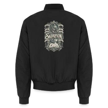 Skorpion – Leidenschaftlich & geheimnisvoll - Unisex Bomberjacke - Schwarz - Hinten - AI Model Male 185 light (185cm)