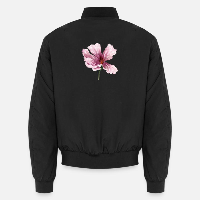 flower - Unisex Bomber Jacket - black