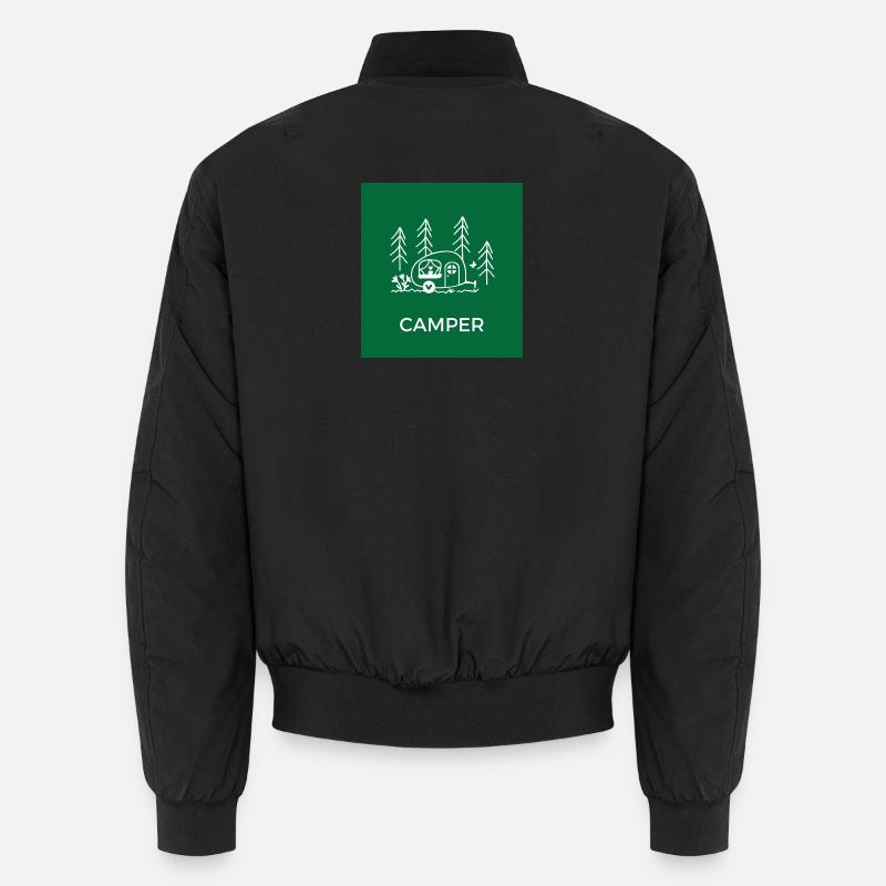 Forest Camping Sketch Tente Camper Bomber unisexe