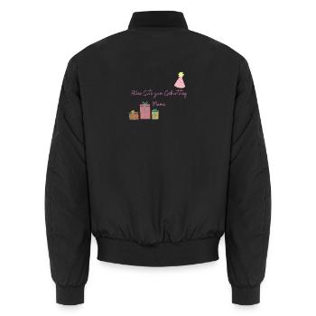 Geburtstag  - Unisex Bomberjacke - Schwarz - Hinten - AI Model Male 185 light (185cm)