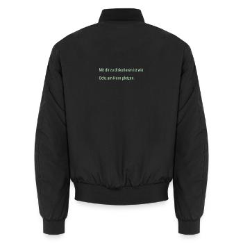 IMG 7291 - Unisex Bomberjacke - Schwarz - Hinten - AI Model Male 185 light (185cm)