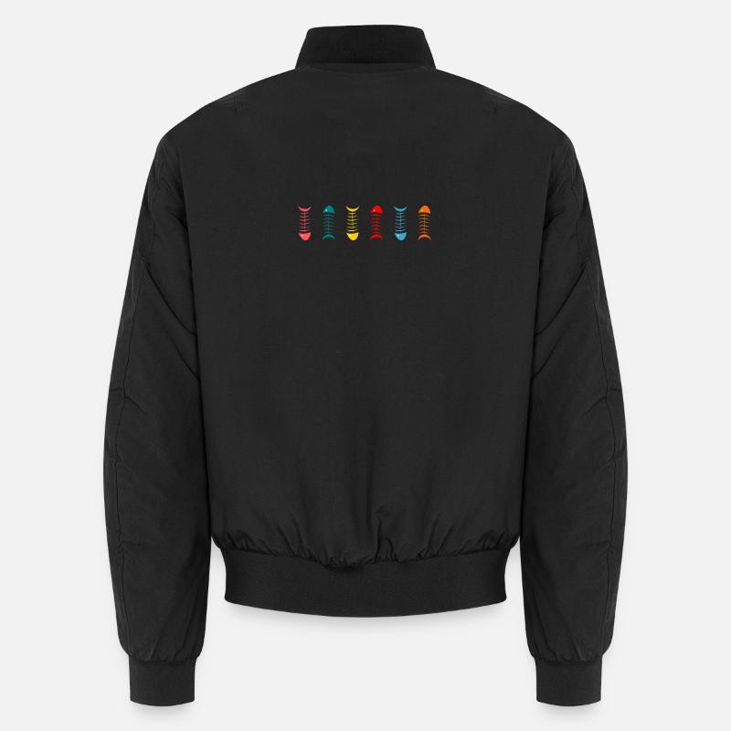SARDINE. FISH. APRIL FOOL - Unisex Bomber Jacket - black