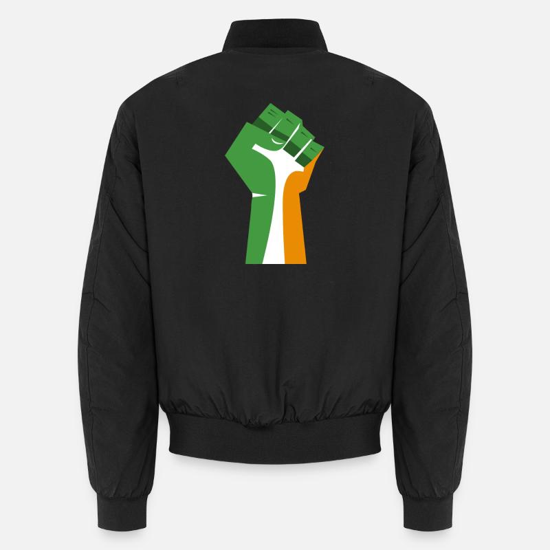 Le poing levé (vert, blanc, orange) Bomber unisexe