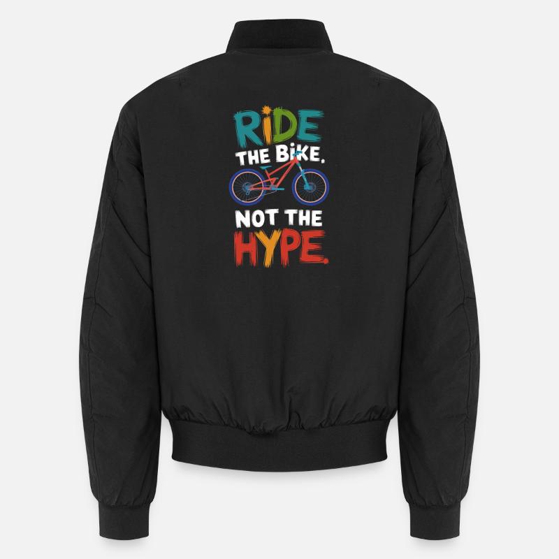 Vibrant Bike Rally Statement - Unisex Bomber Jacket - black