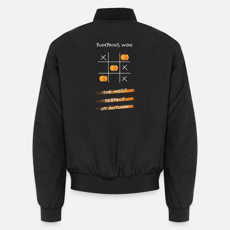 Pumpkin Tic Tac Toe Design Unisex Bomber Jacket