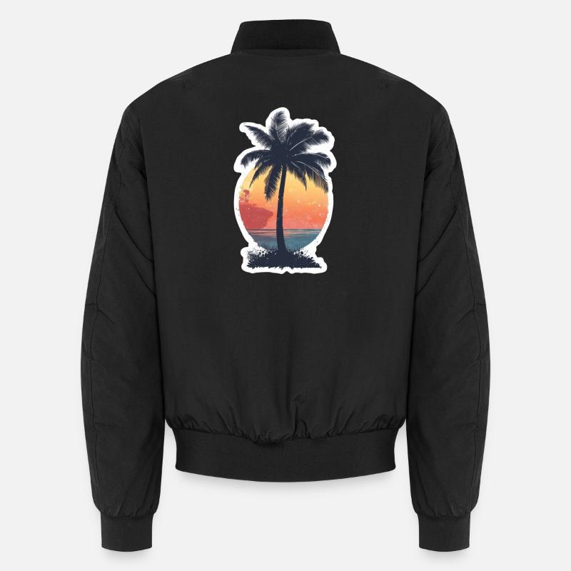 Palmier - Bomber unisexe - noir