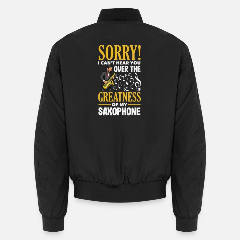 Saxophone - Unisex Bomber Jacket - black