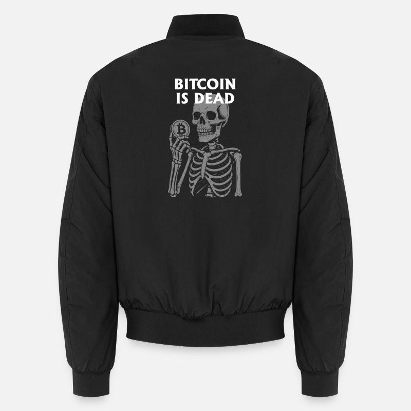 Bitcoin ist ein totes Skelett - Unisex Bomberjacke - Schwarz