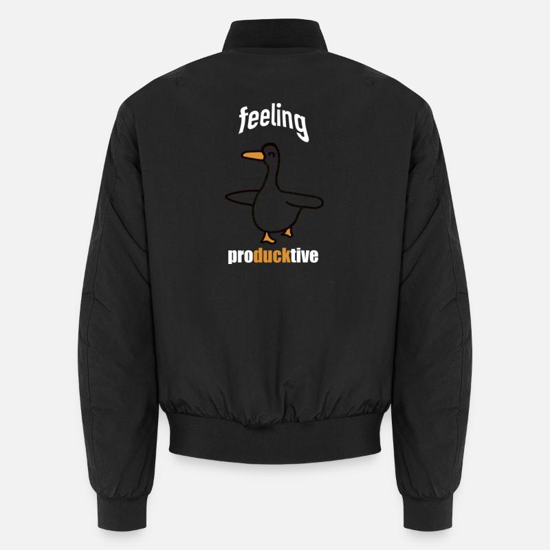 Feeling Produckive Duck - Unisex Bomber Jacket - black