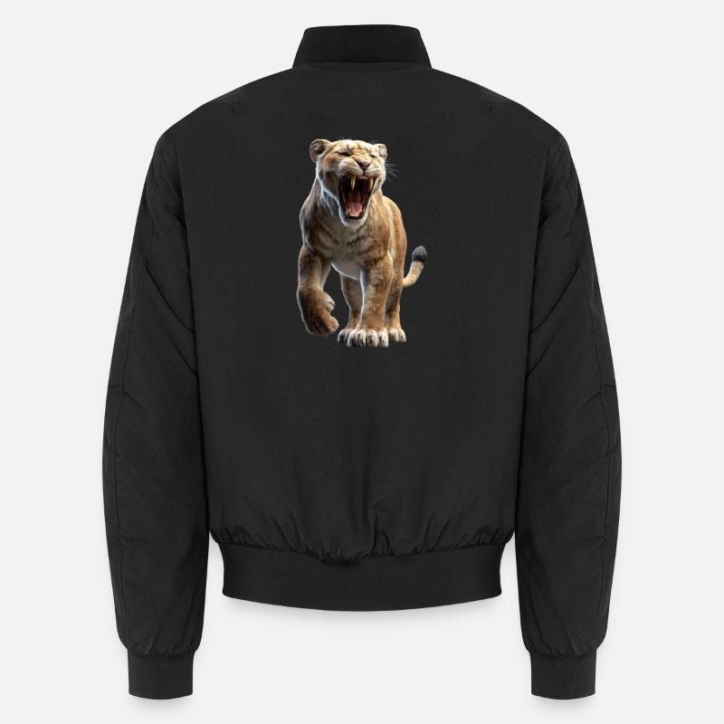 Saber-toothed tiger Smilodon Big cat Sabertooth tiger Unisex Bomber Jacket