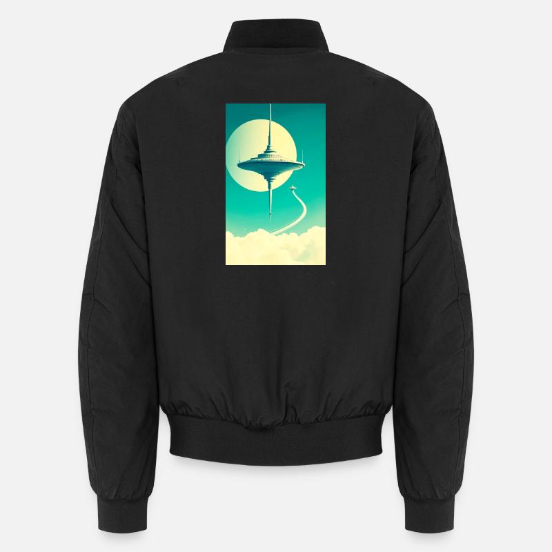 Cities Begin to Float Above the Clouds Unisex Bomber Jacket