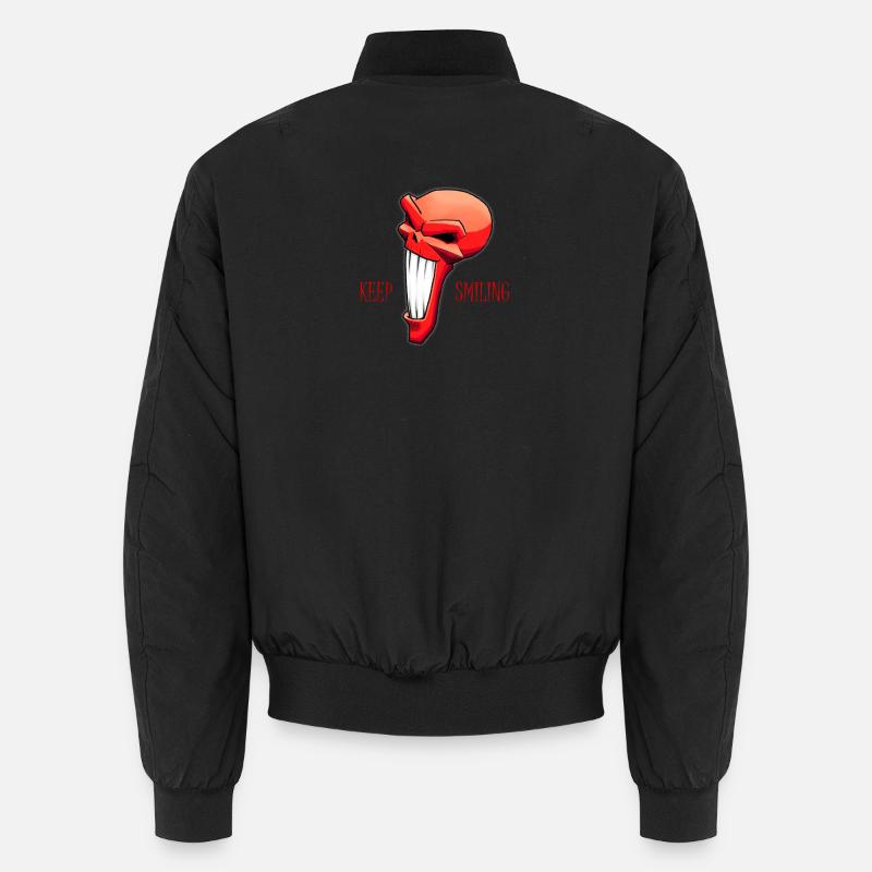 Keep Smiling - Unisex Bomberjacke - Schwarz