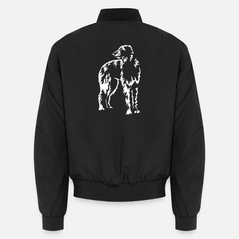 Scottish Deerhound "Black Edition" - Unisex Bomberjacke - Schwarz