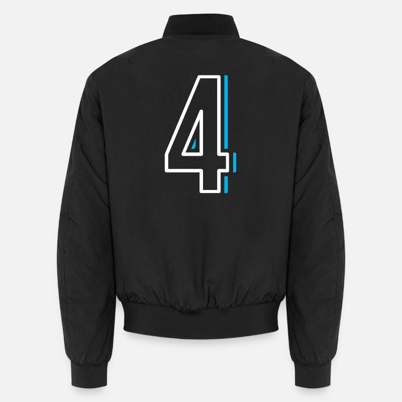 Nummer 4 - Vier - Unisex Bomberjacke - Schwarz