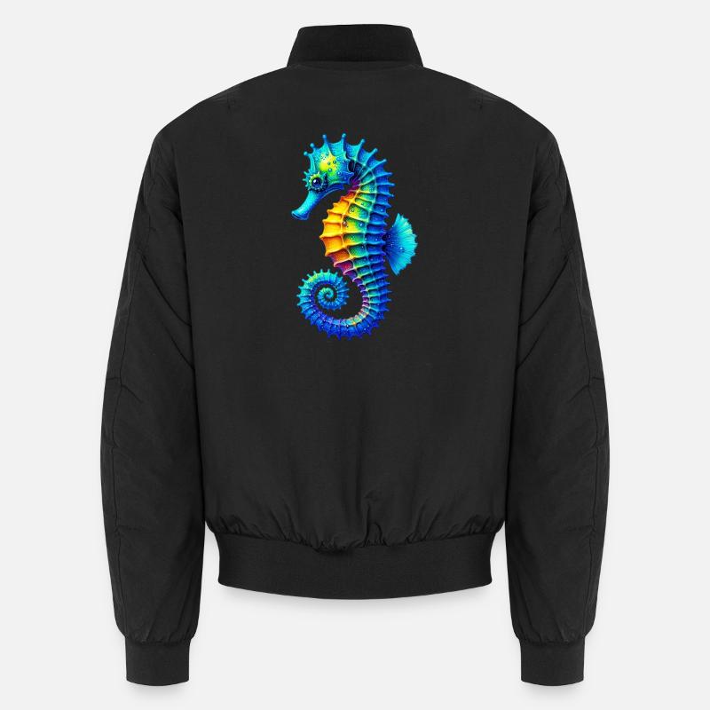 Seepferdchen - Unisex Bomberjacke - Schwarz